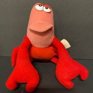 Vintage Disney THE LITTLE MERMAID SEBASTIAN Character Plush